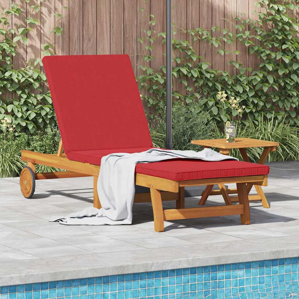 Sun Lounger Reclining Brown 63 x 199 x 85cm Solid Acacia wood